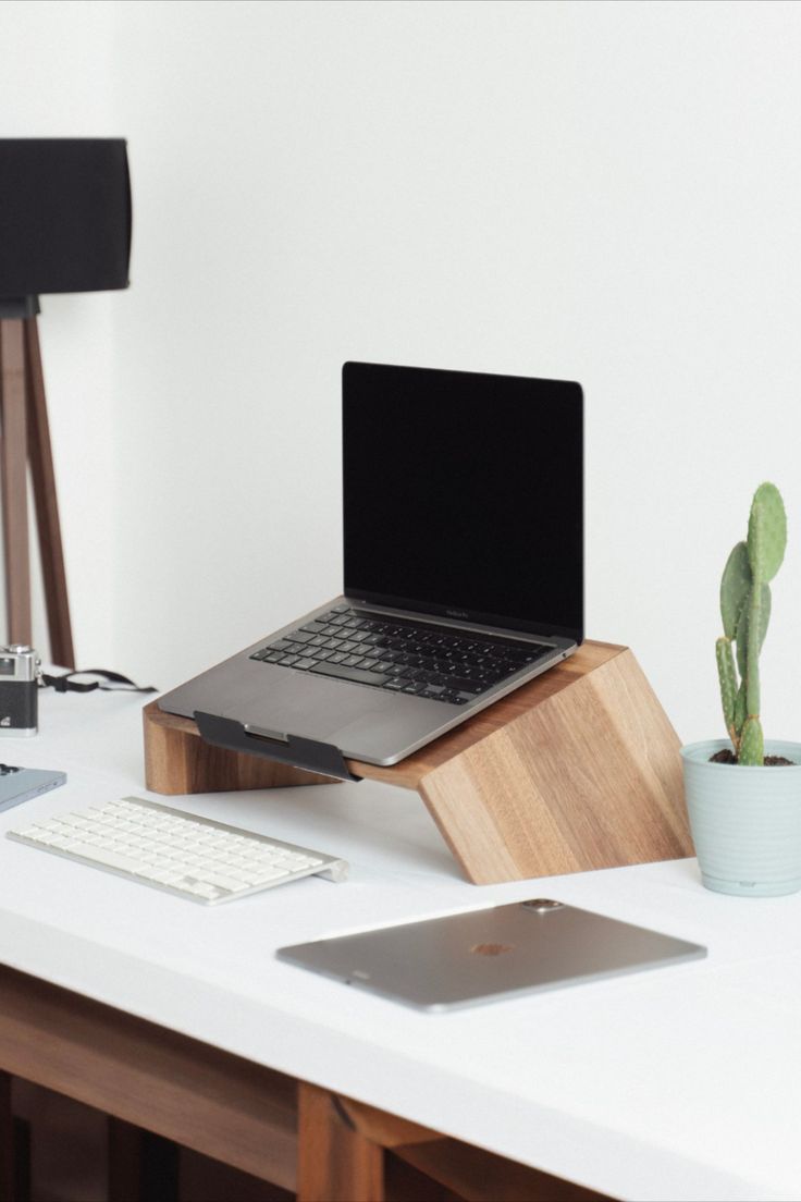 Desqora Solid Mehguni Wood Laptop Stands