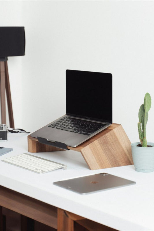 Desqora Solid Mehguni Wood Laptop Stands