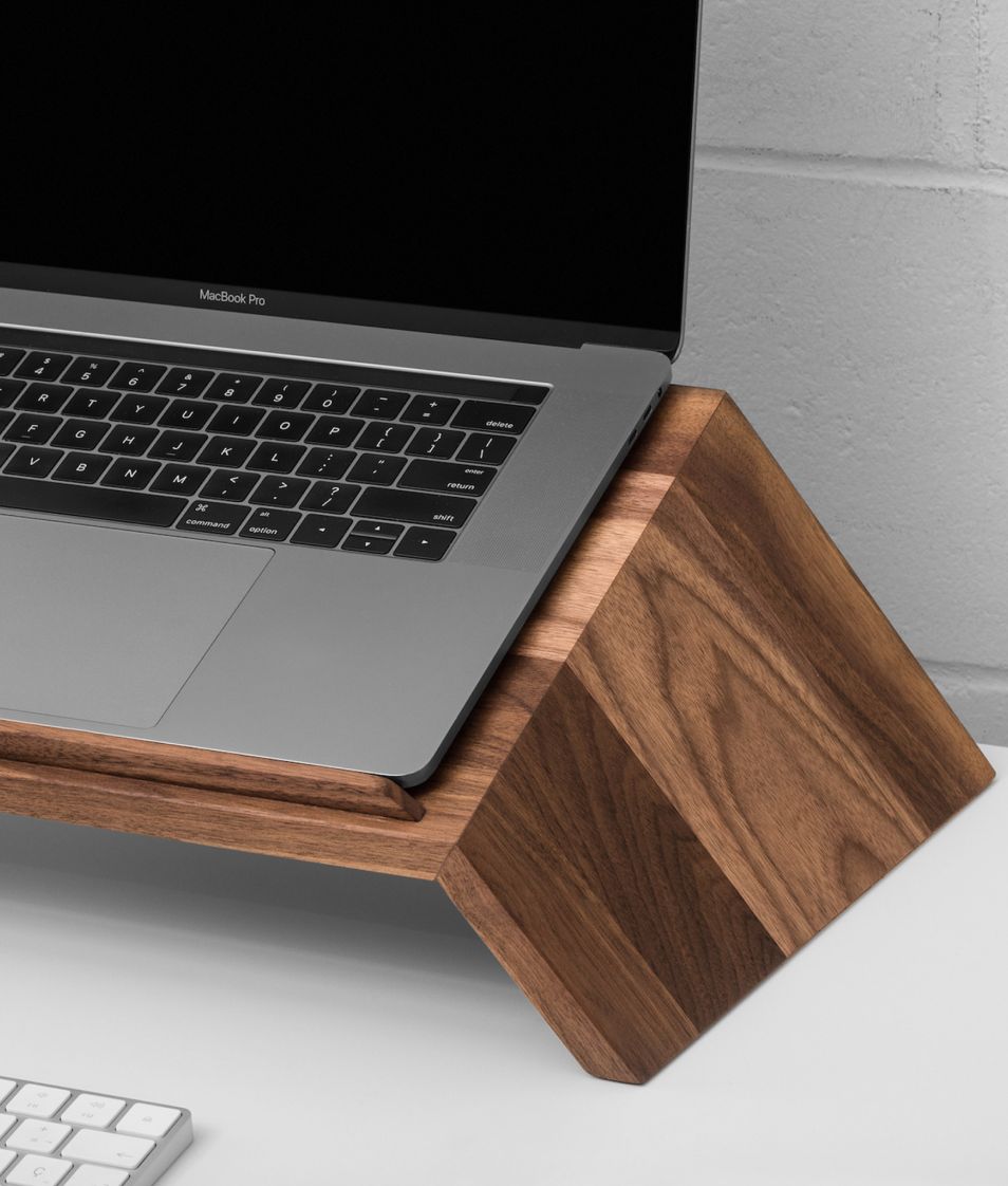 Desqora Solid Mehguni Wood Laptop Stands